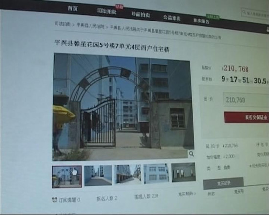 平輿縣人民法院首次在淘寶網上對執(zhí)行標的進行拍賣