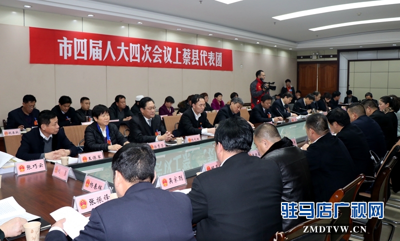 陳星參加上蔡代表團(tuán)的審議政府工作報(bào)告，聆聽(tīng)代表發(fā)言