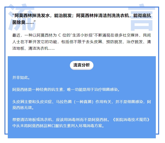 用阿莫西林洗頭，能治療脫發(fā)？別信！