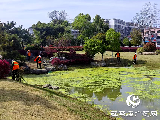 守護(hù)一城碧水！確山縣住建局清淤除草保河暢水清