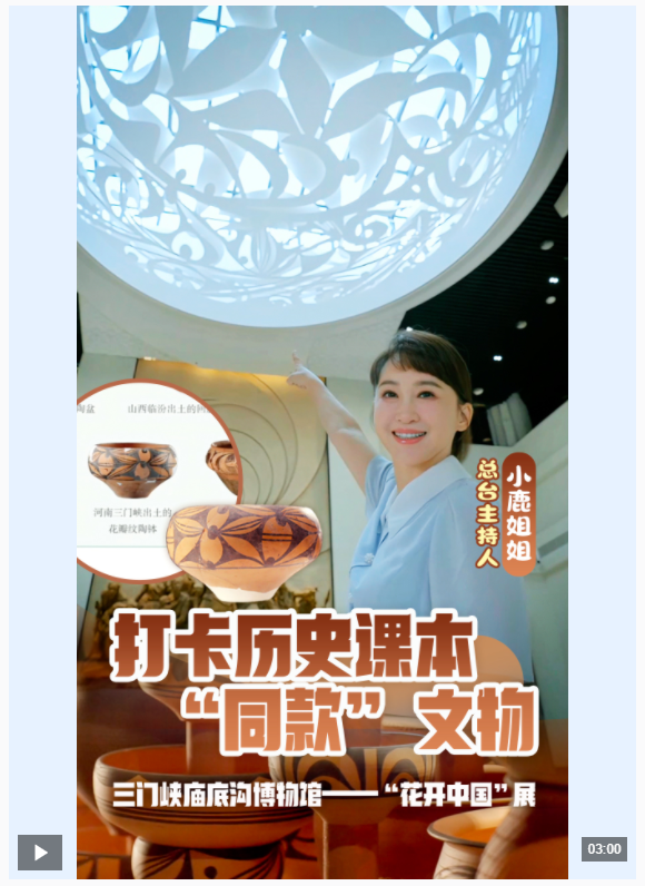 博物中國(guó)丨開(kāi)在彩陶上的花！帶你打卡課本“同款”文物