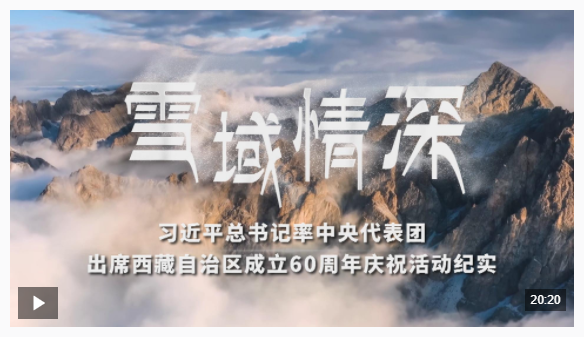 時政紀錄片丨雪域情深——習(xí)近平總書記率中央代表團出席西藏自治區(qū)成立60周年慶?；顒蛹o實